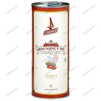 Chekko Virgin Groundnut Oil, 5 Lit
