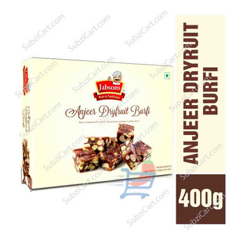 Jabsons Anjeer Dryfruit Burfi, 400 Grams