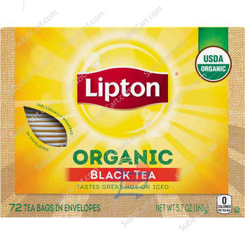 Lipton Organic Black Tea(72 Bags), 5.7 Oz