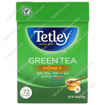 Tetley Green Tea Honey (72 Bags), 108 Grams