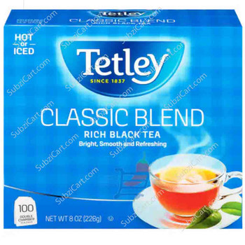 Tetley Classic Blend Rich Black Tea (100 Count), 226 Grams