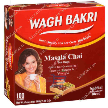 Wagh Bakri Masala Chai Tea Bags(100 Tea Bags), 200 Grams