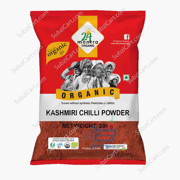 24 Mantra Organic Kashmiri Chilli Powder, 7 Oz