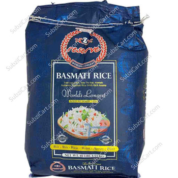 Reserve Basmati Rice, 20 Lb