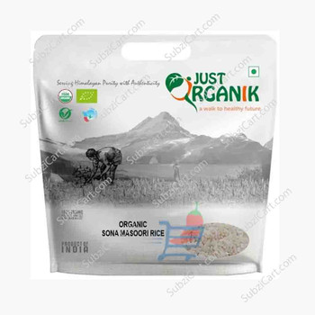 Just Organik Sona Masoori Rice, 20 Lb