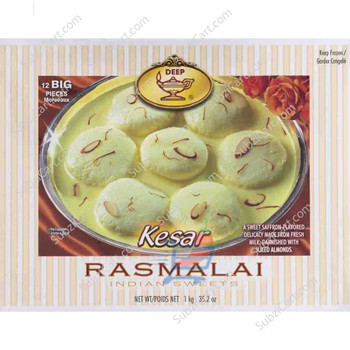 Deep Kesar Rasmalai Frozen, 1 Kg