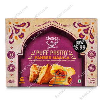 Deep Puff Pastry Paneer Masala Frozen, 360 Grams