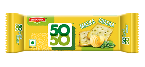 Britannia Crackers 5050 Maska Chaska, (62 Grams, 372 Grams)