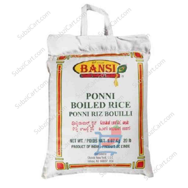 Bansi Ponni Boiled Rice, 20 LB