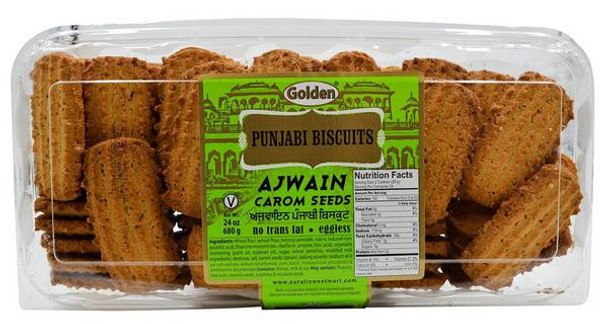 Golden Punjabi Ajwain Biscuits, 250 Grams