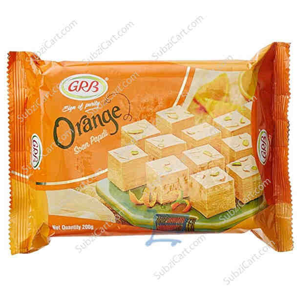 GRB Orange Soanpapdi, 250 Grams