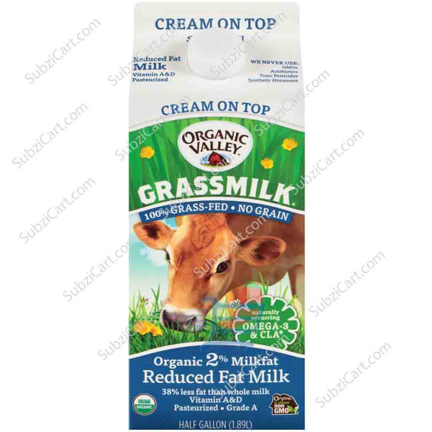 Organic Valley Grassmilk Reduced Fat Milk, Half Gal