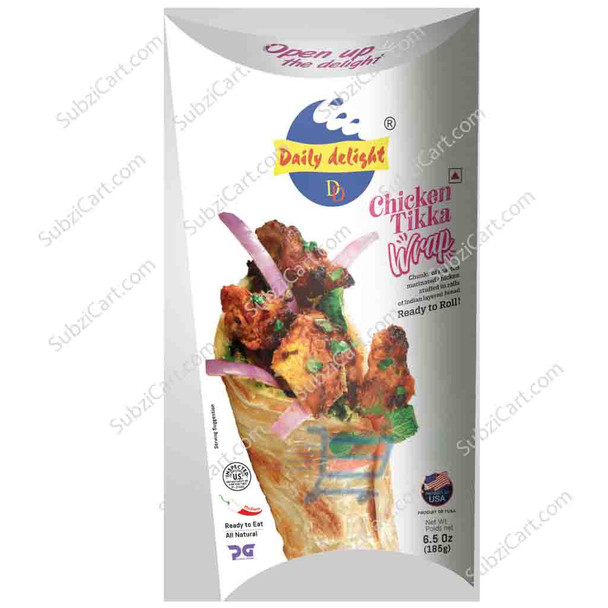 Daily Delight Chicken Tikka Wrap, 185 Grams