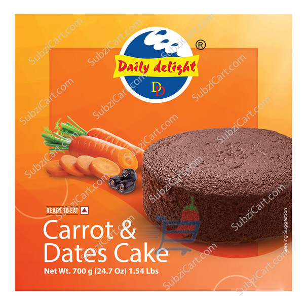 Daily Delight Carrot & Dates Cake, 700 Grams