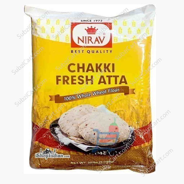 Nirav Chakki Fresh Atta, 20 Lb
