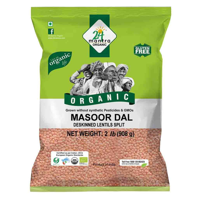 24 Mantra Masoor Dal, 2 LB