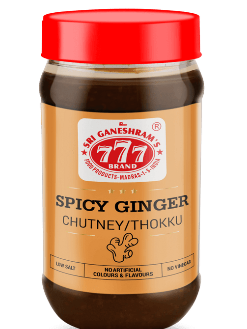 777 Spicy Ginger Chutney/Thokku, 400 Grams