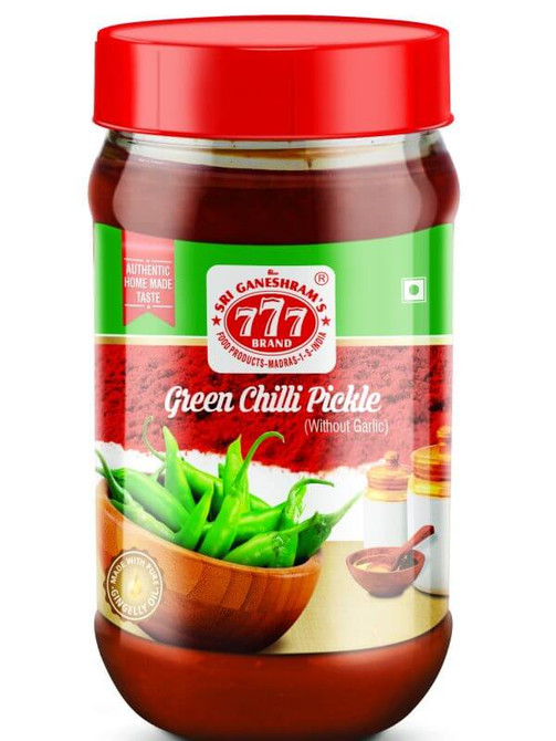 777 Green Chilly Pickle 300 Grams