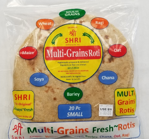 Shri Fresh Mulitresi Grains Roti, 20 Pieces