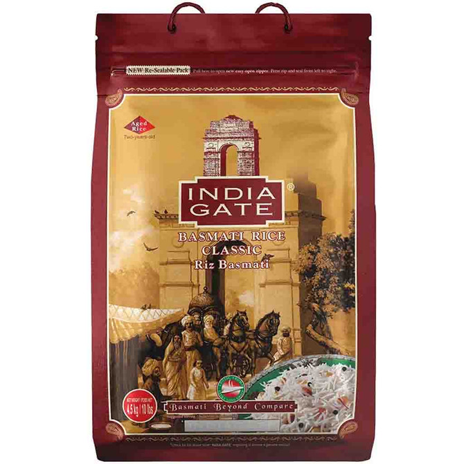 India Gate Classic Basmati Rice, 10 Lb