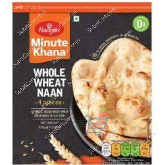 Haldiram's Whole Wheat Naan, 4 Pieces