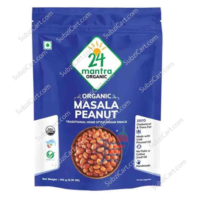 24 Mantra Organic Masala Peanut, 150 Grams