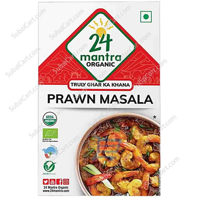 24 Mantra Organic Prawn Masala, 100 Grams