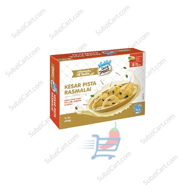 Vadilal Kesar Pista Rasmalai, 16 Oz
