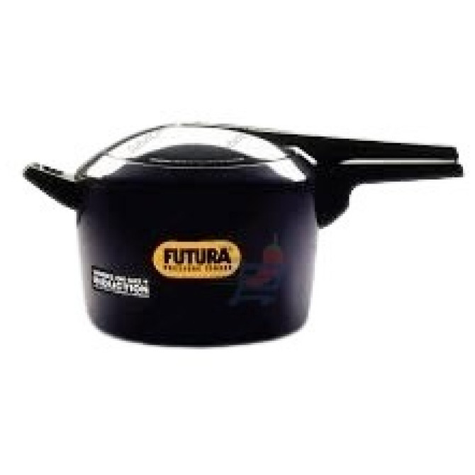 Hawkins Futura Hard Aluminium Inner Lid Pressure Cooker Black, 6 Lit