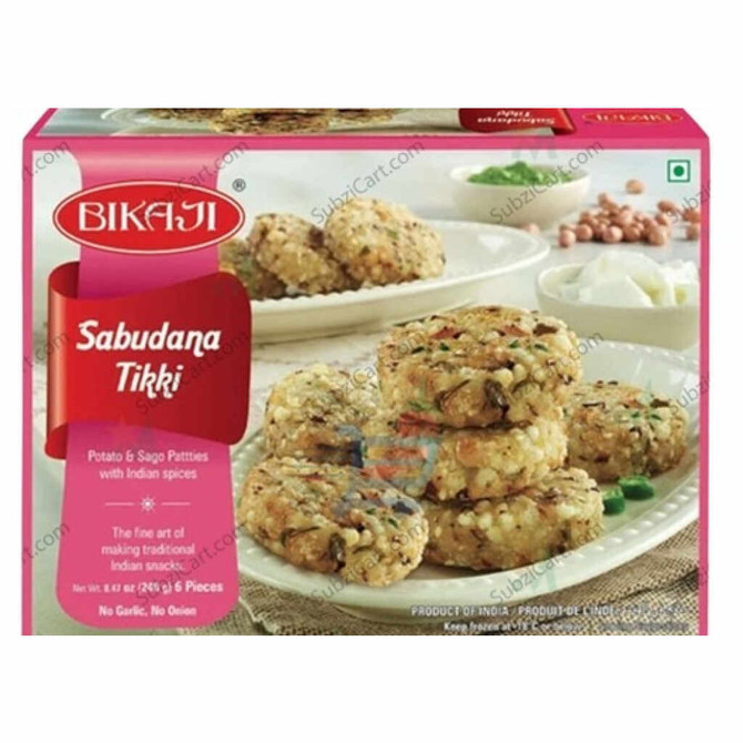 Bikaji Sabudana Tikki 6 Pc Frozen, 240 Grams