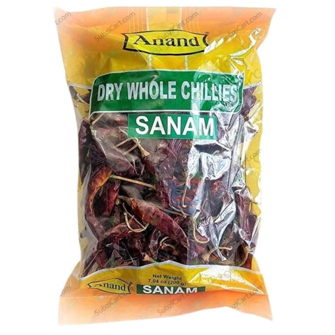 Anand Sanam Dry Whole Chillies, 100 Grams