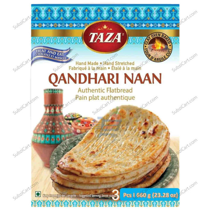 Taza Qandhari Naan Frozen, 660 Grams