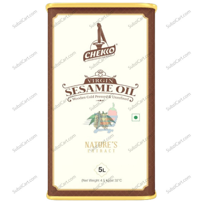 Chekko Virgin Sesame Oil, 5 Lit