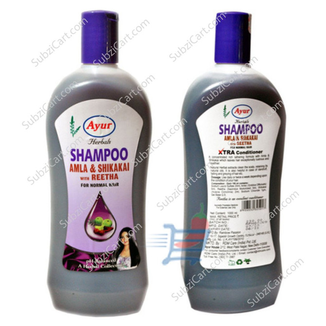 Ayur Amla Shikakai Shampoo, 1 Lit