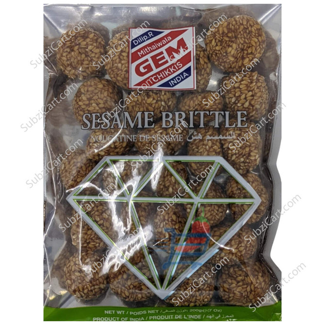 Gem Seesame Brittle, 7 Oz