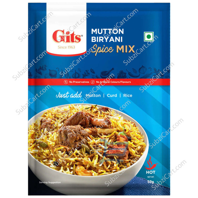 Gits Mutton Biryani Spice Mix, 50 Grams