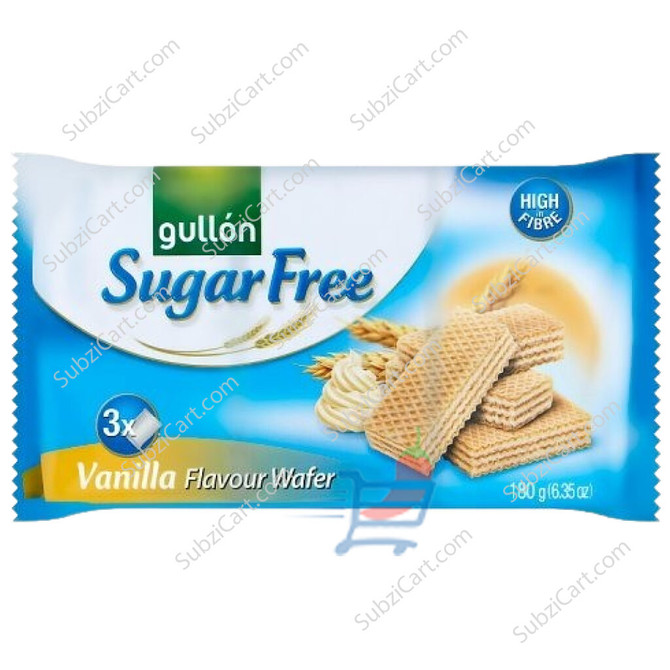 Gullon Sugar Free Vanilla Wafers, 180 Grams
