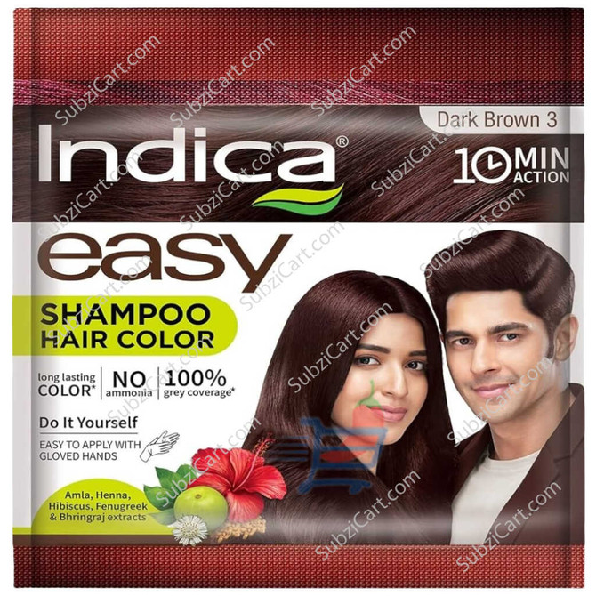 Indica Easy Hair Color Shampoo Based, 1 Piece