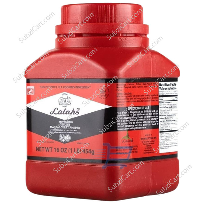 Lalah's Madras Curry Powder, 1 Lb