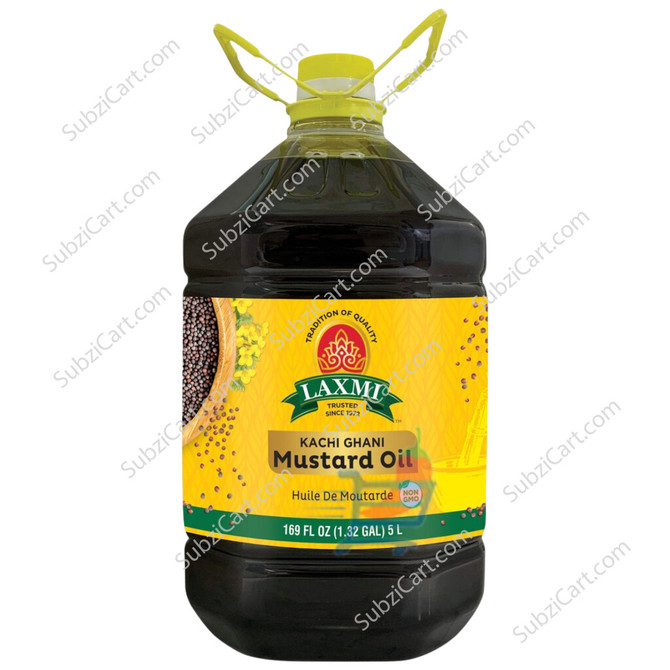 Laxmi Kachi Ghani Mustard Oil, 5 Ltr