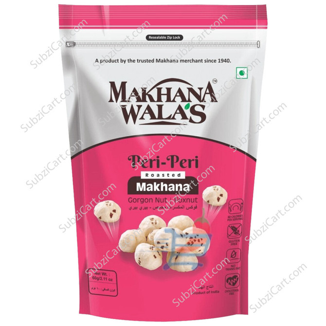 Makhana Walas Peri Peri Makhana, 60 Grams