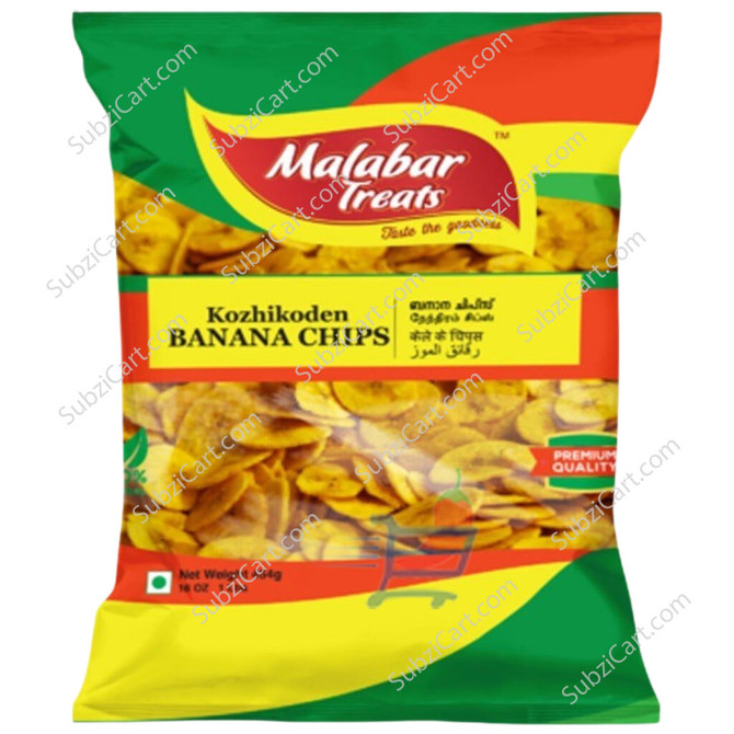 Malabar Treats Banana Chilli  Chips, 454 Grams Malabar Treats Banana Chilli  Chips, 454 Grams