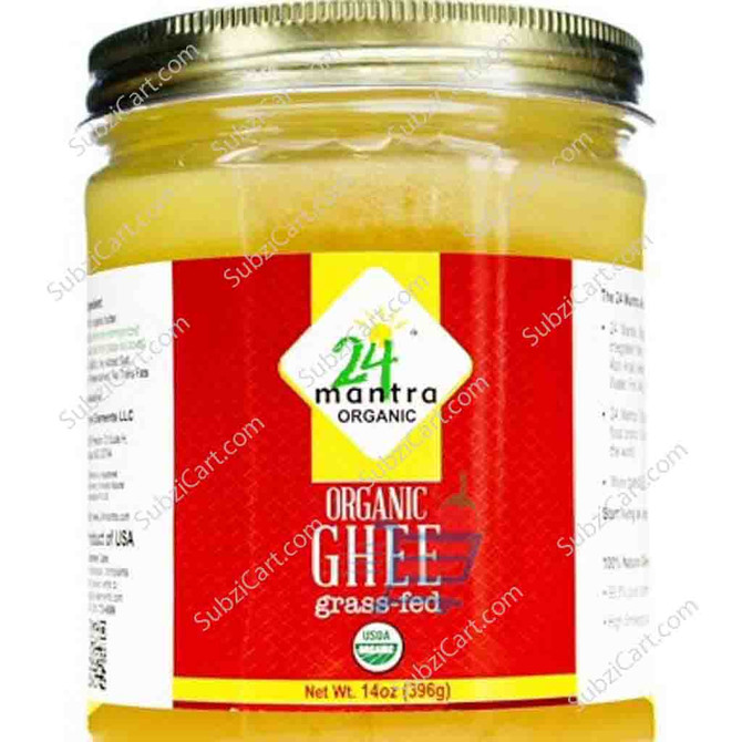 24 Mantra Organic Ghee, 14 Oz (Pack Of Qty 3 Get Free Shipping)