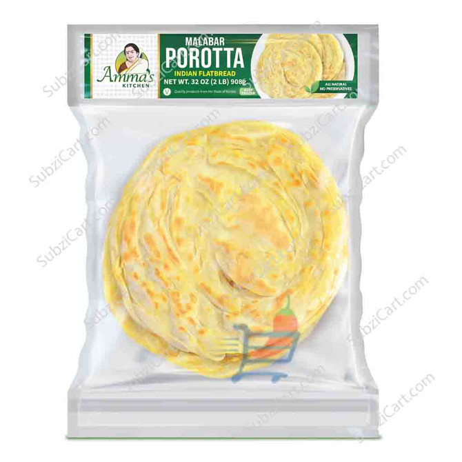 Ammas Malabar Porotta Frozen, 32 Oz