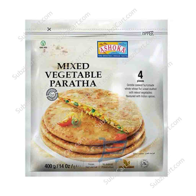 Ashoka Mixed Veg Paratha Frozen, 4 Pc, 400 Grams