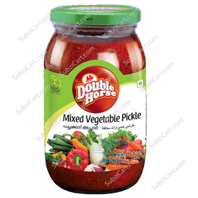 Double Horse Mixed Vegetable Pickle, 400 Grams