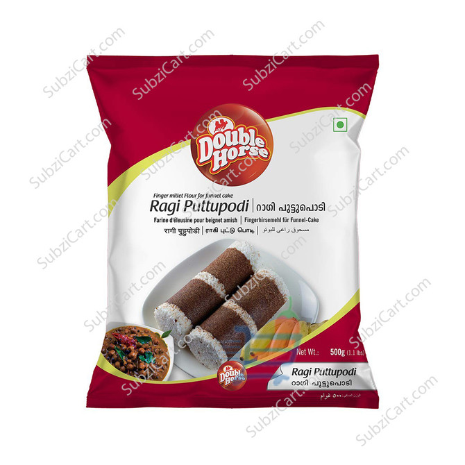 Double Horse Ragi Puttupodi, 500 Grams