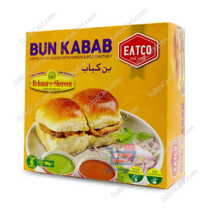 Eatco Bun Kabab Frozen, 680 Grams