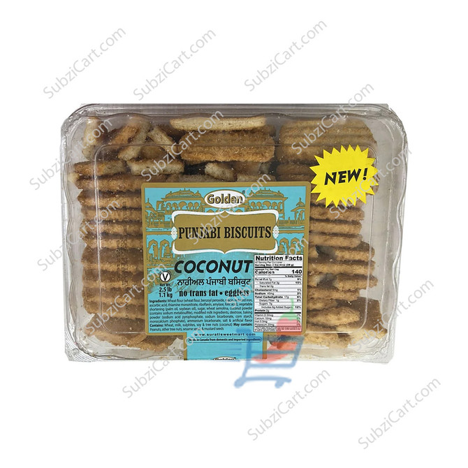 Golden Punjabi Biscuits Coconut, 680Grams