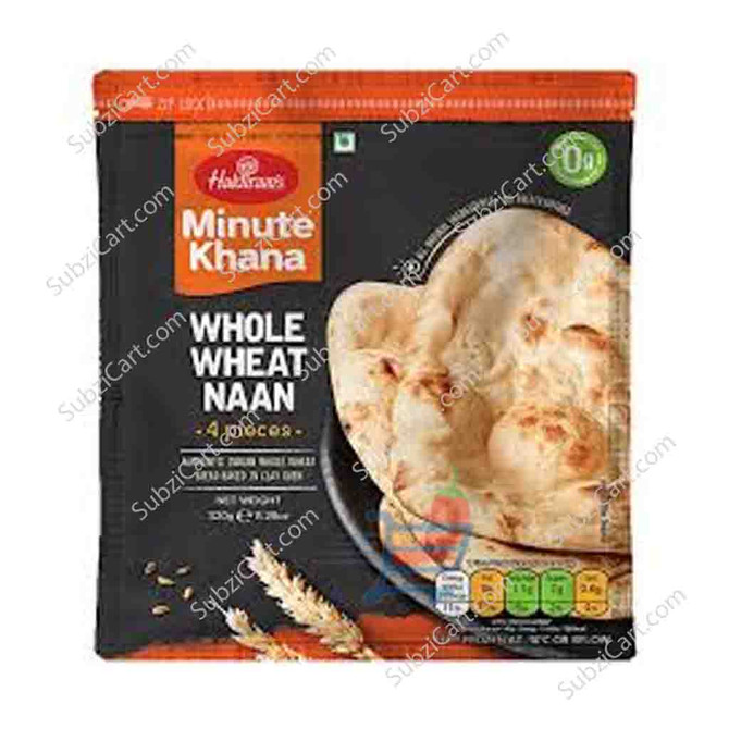 Haldirams Whole Wheat Naan Frozen, 4 Pc, 320 Grams